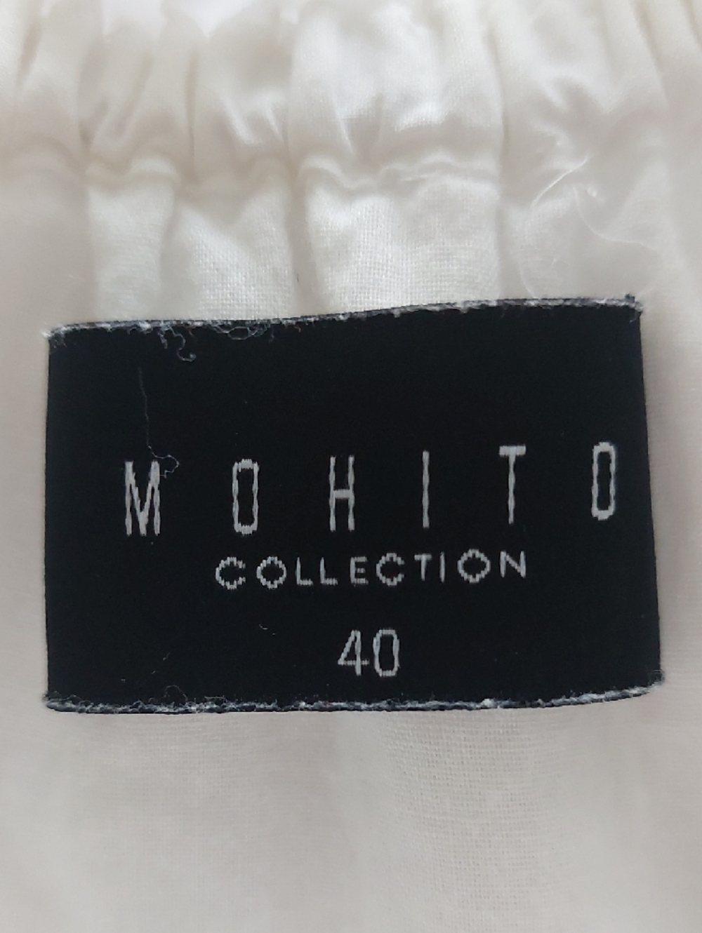 MOHITO, Size M, White 100% Cotton Embroidered Off-Shoulder Dress - Picture 5 of 7